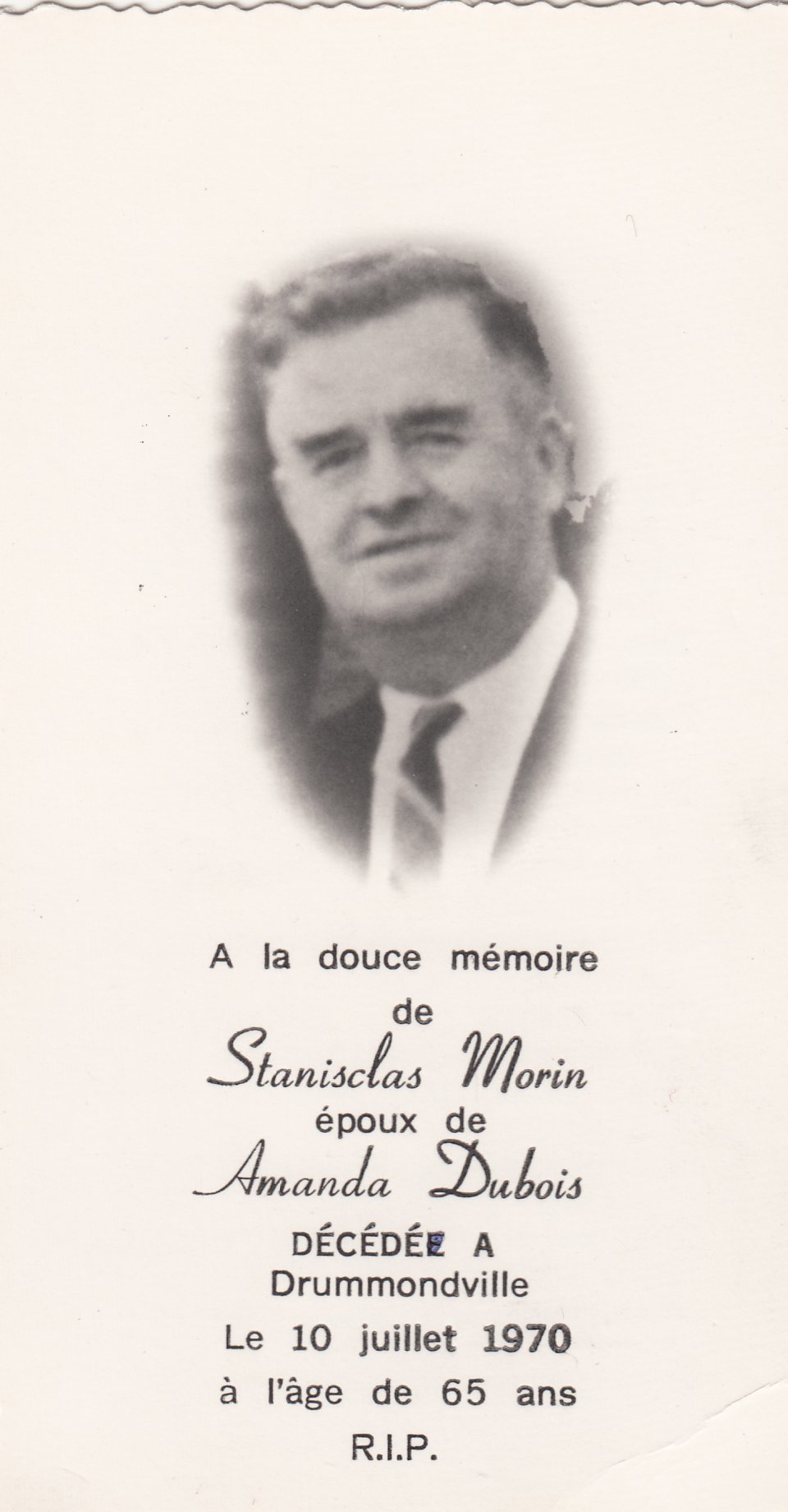Carte mortuaire: Carte mortuaire: