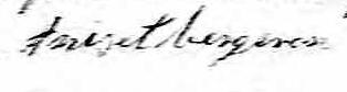 Signature de Aniset Bergeron: 16 juin 1825 Signature de Aniset Bergeron: 16 juin 1825