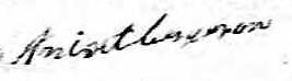 Signature de Aniset Bergeron: 21 mai 1827 Signature de Aniset Bergeron: 21 mai 1827