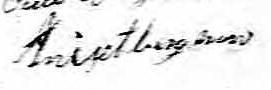 Signature de Aniset Bergeron: 19 octobre 1830 Signature de Aniset Bergeron: 19 octobre 1830