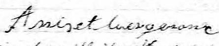 Signature de Aniset Bergeron: 6 mai 1833 Signature de Aniset Bergeron: 6 mai 1833