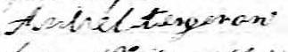 Signature de Aniset Bergeron: 19 juillet 1833 Signature de Aniset Bergeron: 19 juillet 1833