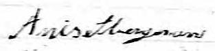 Signature de Aniset Bergeron: 19 août 1833 Signature de Aniset Bergeron: 19 août 1833