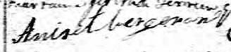 Signature de Aniset Bergeron: 29 mars 1834 Signature de Aniset Bergeron: 29 mars 1834
