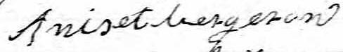 Signature de Aniset Bergeron: 24 février 1839 Signature de Aniset Bergeron: 24 février 1839