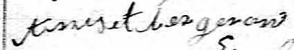 Signature de Anneset Bergeron: 11 février 1841 Signature de Anneset Bergeron: 11 février 1841