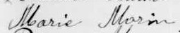 Signature de Marie Morin: SJW19059 Signature de Marie Morin: SJW19059