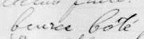 Signature de Beurce Côté: 13 janvier 1893 Signature de Beurce Côté: 13 janvier 1893