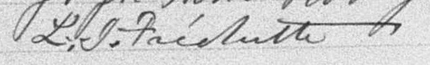 Signature de L. I. Fréchette: 21 novembre 1894 Signature de L. I. Fréchette: 21 novembre 1894