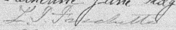Signature de L. I. Fréchette: 17 mai 1898 Signature de L. I. Fréchette: 17 mai 1898