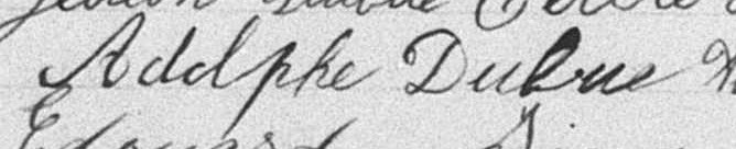 Signature d'Adolphe Dubuc: 5 février 1894 Signature d'Adolphe Dubuc: 5 février 1894