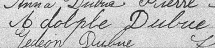 Signature d'Adolphe Dubuc: 11 juin 1894 Signature d'Adolphe Dubuc: 11 juin 1894
