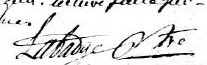 Signature de Labadie ptre: 28 novembre 1801 Signature de Labadie ptre: 28 novembre 1801