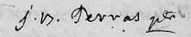 Signature de J. B. Perras Ptre: 5 septembre 1824 Signature de J. B. Perras Ptre: 5 septembre 1824