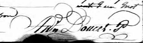 Signature d'Andre Doucet P: 26 août 1806