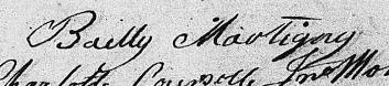 Signature de Bailly Martigny: 11 juillet 1809 Signature de Bailly Martigny: 11 juillet 1809