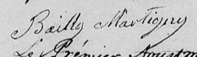 Signature de Bailly Martigny: 27 juillet 1814 Signature de Bailly Martigny: 27 juillet 1814