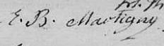 Signature de E. B. Martigny: 11 janvier 1819 Signature de E. B. Martigny: 11 janvier 1819