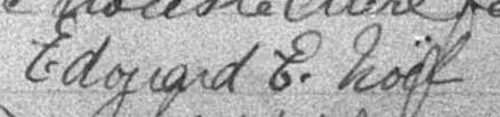 Signature d'Edouard C. Noël: 6 juillet 1898 Signature d'Edouard C. Noël: 6 juillet 1898