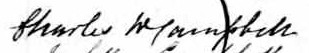 Signature de Charles WCampbell: 29 mars 1868 Signature de Charles WCampbell: 29 mars 1868