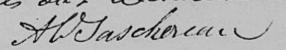 Signature de A C Taschereau: premier février 1820 Signature de A C Taschereau: premier février 1820