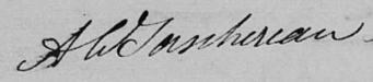 Signature de A C Taschereau: 5 janvier 1822 Signature de A C Taschereau: 5 janvier 1822