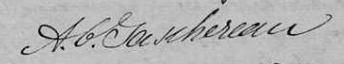 Signature de A. C. Taschereau: 31 janvier 1822 Signature de A. C. Taschereau: 31 janvier 1822
