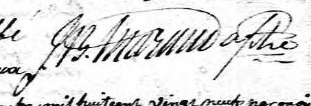 Signature de J. B. Maranda Ptre: 17 décembre 1829 Signature de J. B. Maranda Ptre: 17 décembre 1829
