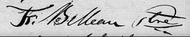 Signature de Fr. Belleau Ptre: 27 septembre 1827 Signature de Fr. Belleau Ptre: 27 septembre 1827