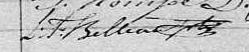 Signature de L. F. Belleau ptre: 14 septembre 1837 Signature de L. F. Belleau ptre: 14 septembre 1837