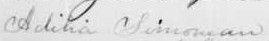 Signature d'Adélia Simoneau: 24 décembre 1907 Signature d'Adélia Simoneau: 24 décembre 1907