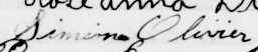 Signature de Siméon Olivier: 8 janvier 1910 Signature de Siméon Olivier: 8 janvier 1910
