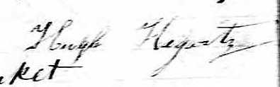 Signature de Hugh Hagarty: 17 avril 1866