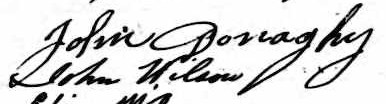 Signature de John Donaghy: 13 janvier 1842