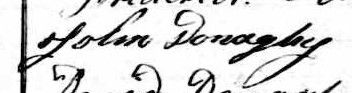 Signature de John Donaghy: 4 mars 1846