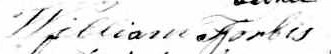 Signature de William Forbes: 8 février 1852 Signature de William Forbes: 8 février 1852
