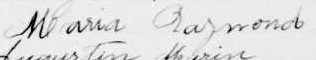 Signature de Maria Raymond: 19 février 1911