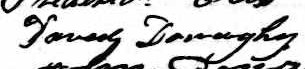 Signature de David Donaghy: 29 décembre 1843