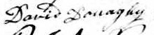 Signature de David Donaghy: 29 janvier 1845
