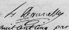Signature de L Brunelle: premier mars 1805 Signature de L Brunelle: premier mars 1805
