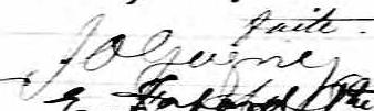Signature de J O Gagney: 9 juillet 1872 Signature de J O Gagney: 9 juillet 1872