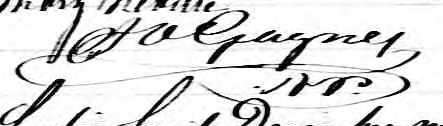 Signature de J O Gagne NP: 9 décembre 1873 Signature de J O Gagne NP: 9 décembre 1873