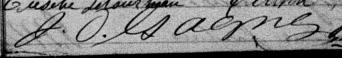 Signature de Joseph Octave Gagné: 13 janvier 1882 Signature de Joseph Octave Gagné: 13 janvier 1882