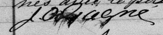 Signature de Ecuyer Joseph Octave Gagné: 16 septembre 1882 Signature de Ecuyer Joseph Octave Gagné: 16 septembre 1882