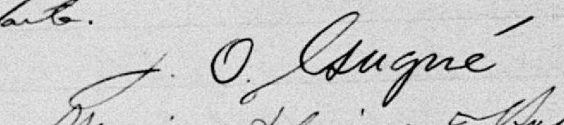 Signature de Joseph-Octave Gagné: 25 octobre 1898 Signature de Joseph-Octave Gagné: 25 octobre 1898