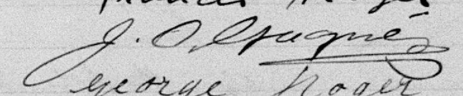 Signature de J. O. Gagné: 9 juillet 1900 Signature de J. O. Gagné: 9 juillet 1900
