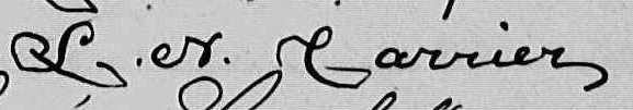 Signature de L. N. Carrier: 5 mai 1864