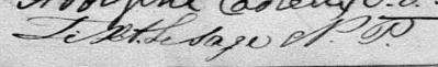 Signature de F. X. A. Lesage N. P.: 8 août 1878 Signature de F. X. A. Lesage N. P.: 8 août 1878