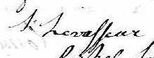 Signature de L Levasseur: 10 octobre 1768