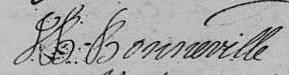 Signature de J. B. Bonneville: 7 mai 1825 Signature de J. B. Bonneville: 7 mai 1825